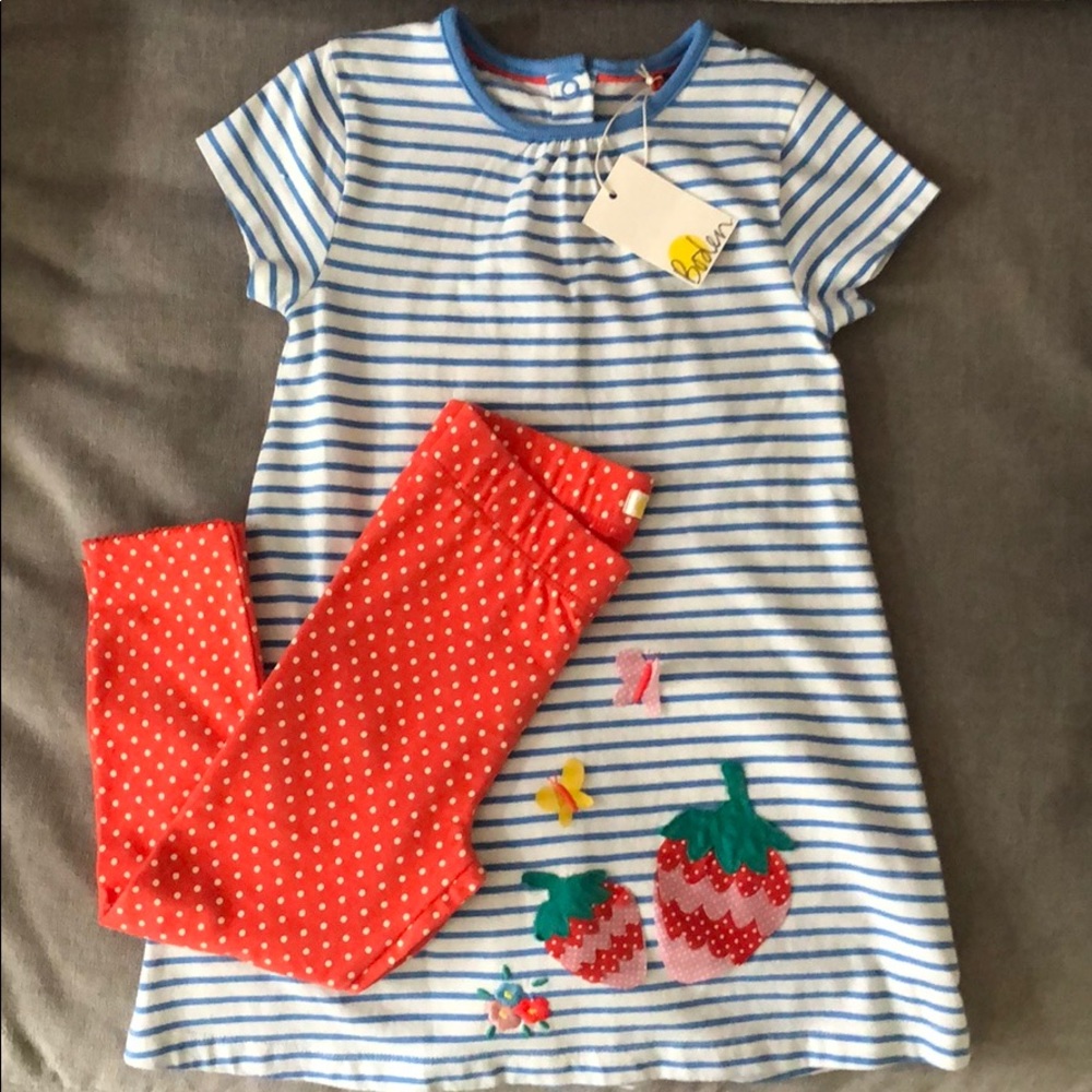 NWT! Baby Boden Dress/Shirt & Leggings 2T - 3T